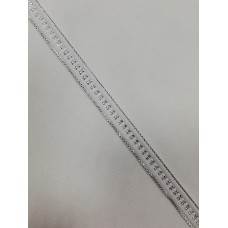 Бархатная лента декоративная №7 10мм цв.серебро(в рул.182,88)