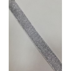 Бархатная лента декоративная №9 20мм цв.серебро(в рул.91,5м)