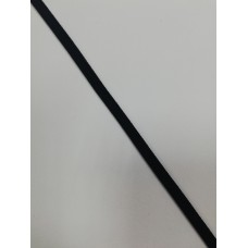 1535 Бельевая резинка округленная 0,5мм цв.черный(в рул.100м)