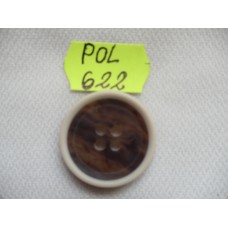 622POL Пуговица №36 23мм цв.коричневый(в упак.500шт,в кор.№411)