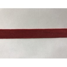 Бархатная лента эластичная 15мм цв.красный(в рул.100м)