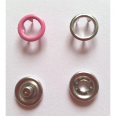 137 Кнопка нержавеющая трикотажная кольцевая 09,5мм цв.розовый(в упак.1440шт)