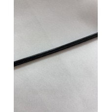 Шнур кожаный лаковый 03мм цв.черный(в упак.50м)