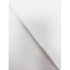 Шнур хлопковый 10мм круглый уплотненный цв.белый(в рул.100м)