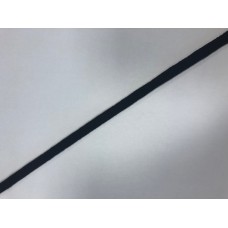 Шнур хлопковый 08мм плоский цв.черный(в рул.100м)