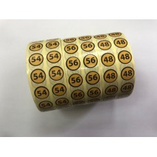 50 Размерники на самоклеящейся бумаге цв.желтый(в рул.5000шт)