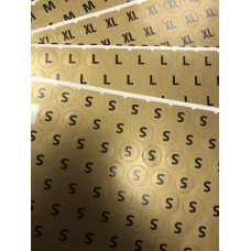 5XL Размерники на самоклеящейся бумаге цв.желтый(в листе 80шт)