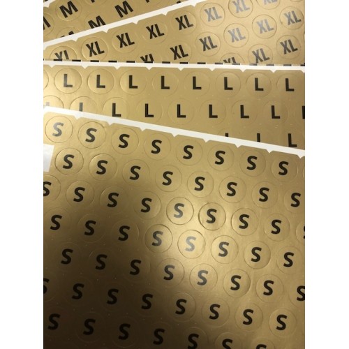 6XL Размерники на самоклеящейся бумаге цв.желтый(в листе 80шт)