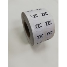 XXC Размерники на самоклеящейся бумаге цв.белый(в рул.2500шт)
