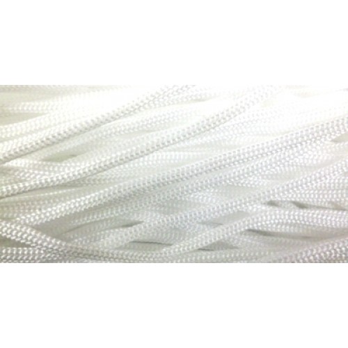 101 Шнур полиэфирный 5мм цв.белый(в рул.100м)