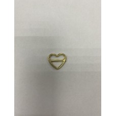 Бельевая рамка регулировочная сердечко металлическая 12мм цв.золото(в упак.1000шт)