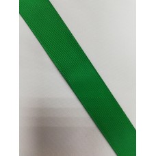 Репсовая лента блестящая 25мм цв.17-6030 зелёный(в рул.100м)