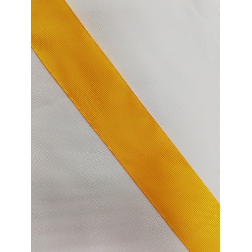 Репсовая лента блестящая 38мм цв.14-0951 желтый(в рул.100м)