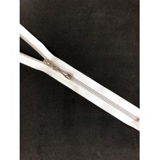 Молния спираль Т3 декоративная 50см неразъемная серебро цв.№101 белый(в упак.100шт)