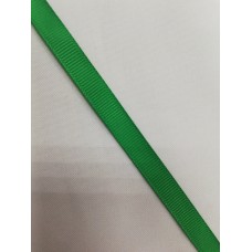Репсовая лента блестящая 10мм цв.17-6030 зелёный(в рул.100м)