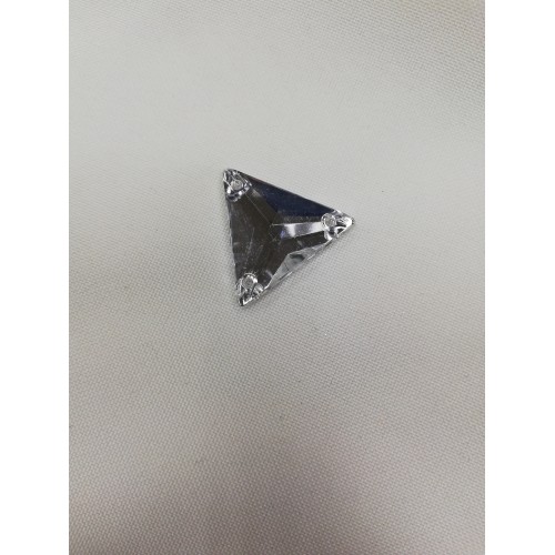 Стразы кристальные пришивные треугольник 22мм Crystal(в упак.250шт)