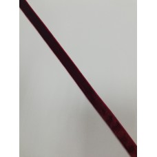 Бархатная лента эластичная 10мм цв.бордовый(в рул.~200м)