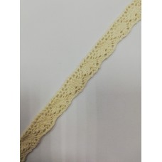 290P Кружево вязаное хлопок шир.1,5см цв.белый