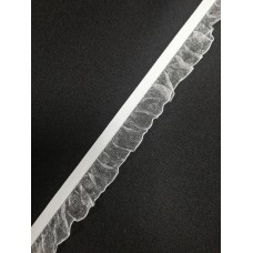Бельевая резинка KPO0250 с рюшем 20мм цв.белый(в рул.100м)